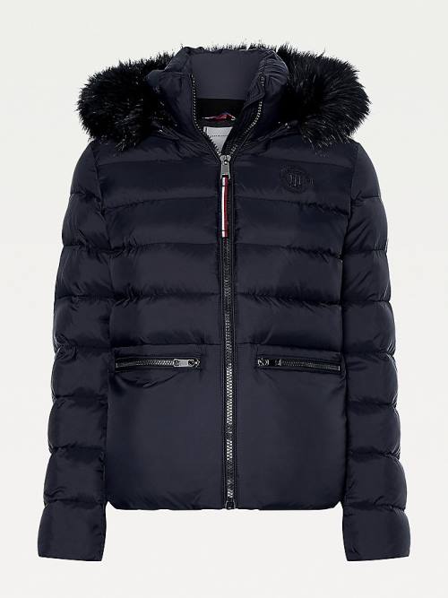 Black Tommy Hilfiger Essential TH Protect Padded Women's Jackets | TH014GBZ