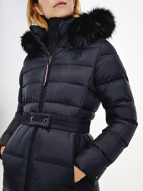 Black Tommy Hilfiger Essential TH Protect Padded Coat Women's Jackets | TH574ONS