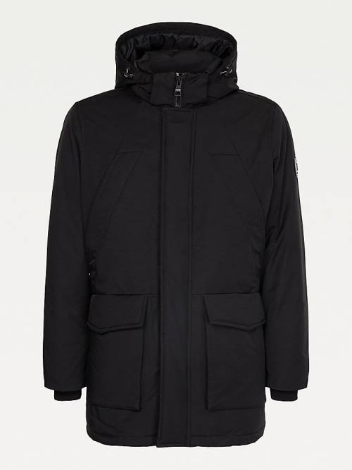 Black Tommy Hilfiger Exclusive Down Parka Men's Coats | TH273JIS