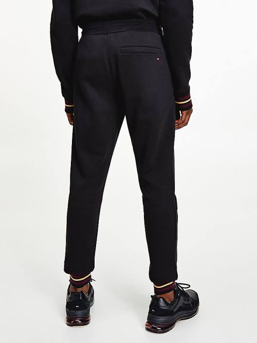 Black Tommy Hilfiger Exclusive Flag Logo Joggers Men's Pants | TH237NUX