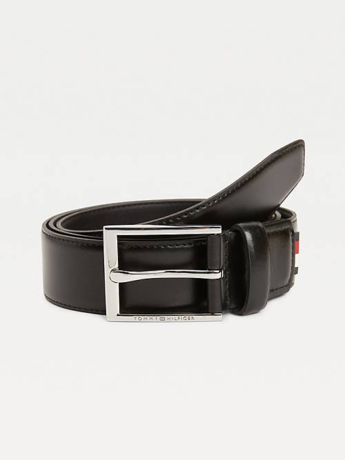 Black Tommy Hilfiger Formal Leather Men\'s Belts | TH409YPT