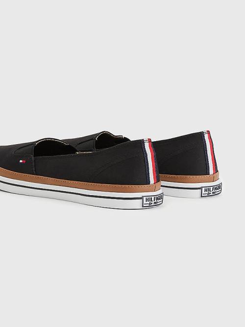 Black Tommy Hilfiger Iconic Slip-On Women's Sneakers | TH328RLB