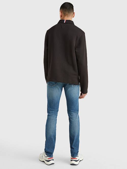 Black Tommy Hilfiger Icons Mock Turtleneck Relaxed Fit Men's Sweatshirts | TH120XFB