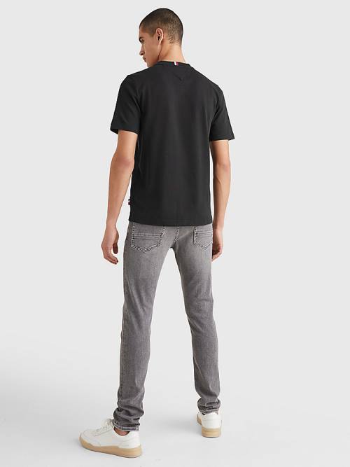 Black Tommy Hilfiger Icons Relaxed Fit Men's T Shirts | TH562JSO