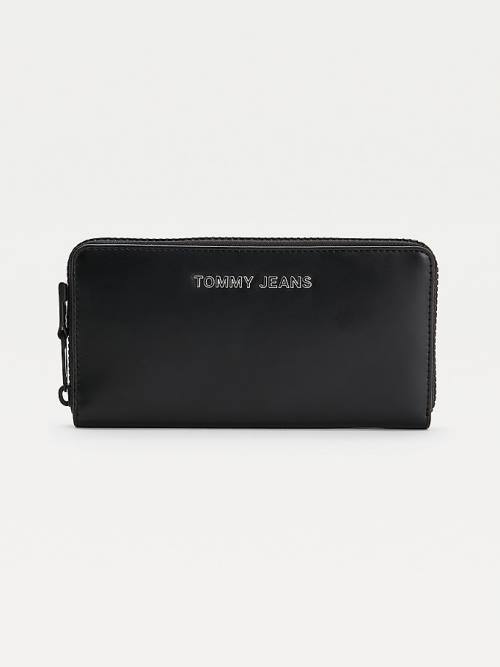 Black Tommy Hilfiger Large Zip-Around Women\'s Wallets | TH235ORJ