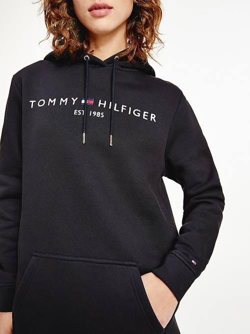 Black Tommy Hilfiger Logo Women's Dress | TH847AYS