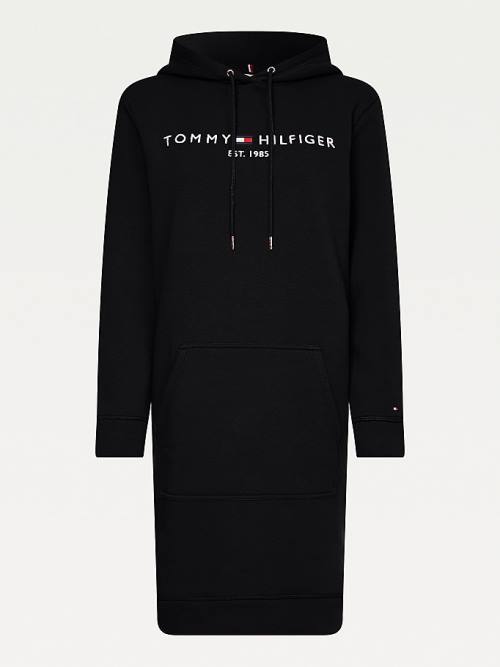 Black Tommy Hilfiger Logo Women's Dress | TH847AYS