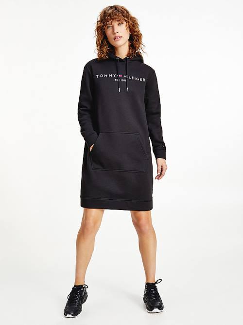 Black Tommy Hilfiger Logo Women\'s Dress | TH847AYS