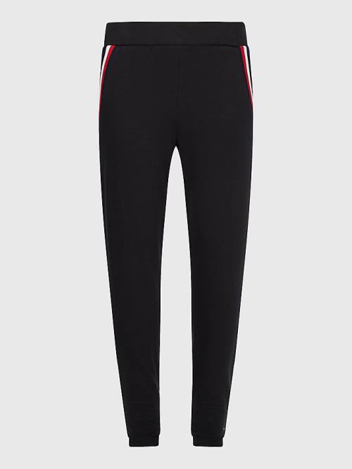 Black Tommy Hilfiger Lounge Cuffed Joggers Women's Pants | TH067WHF