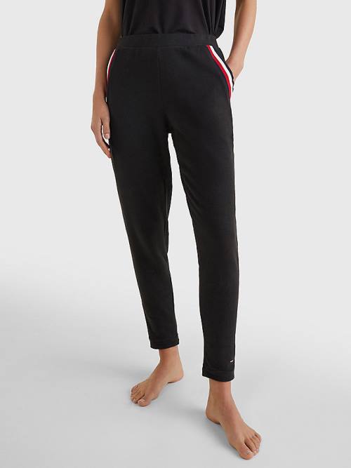 Black Tommy Hilfiger Lounge Cuffed Joggers Women\'s Pants | TH067WHF