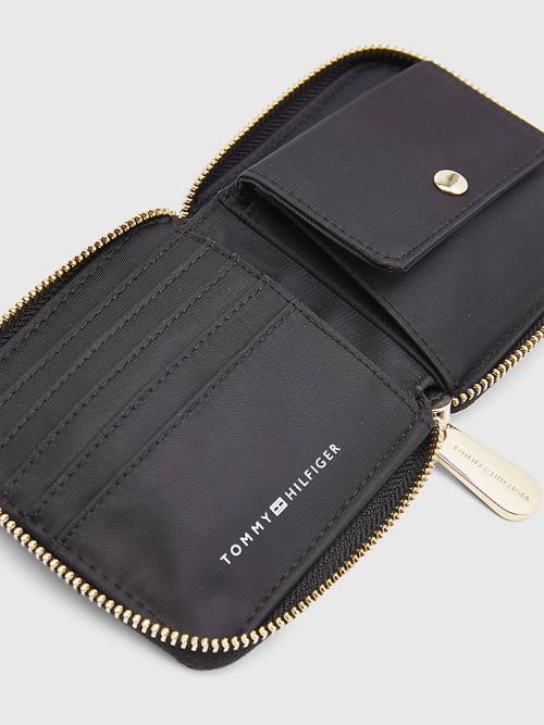 Black Tommy Hilfiger Medium Card Women's Wallets | TH541BVN