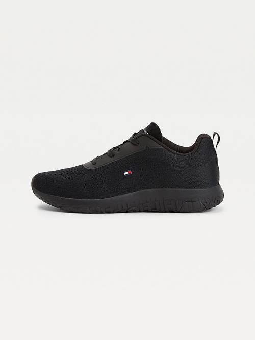 Black Tommy Hilfiger Modern Lightweight Mesh Men's Sneakers | TH814BFH