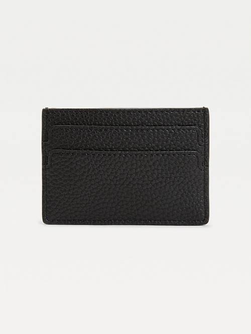 Black Tommy Hilfiger Monogram Card Holder Women's Wallets | TH164VAB