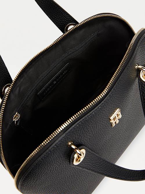 Black Tommy Hilfiger Monogram Plaque Crossover Women's Bags | TH120NCA