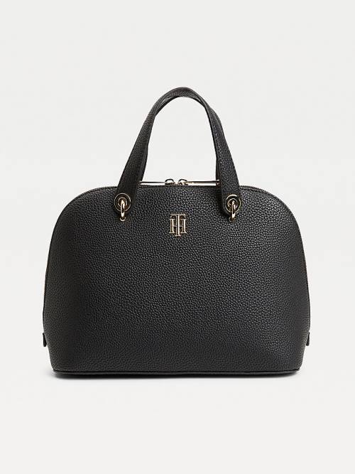 Black Tommy Hilfiger Monogram Plaque Crossover Women\'s Bags | TH120NCA