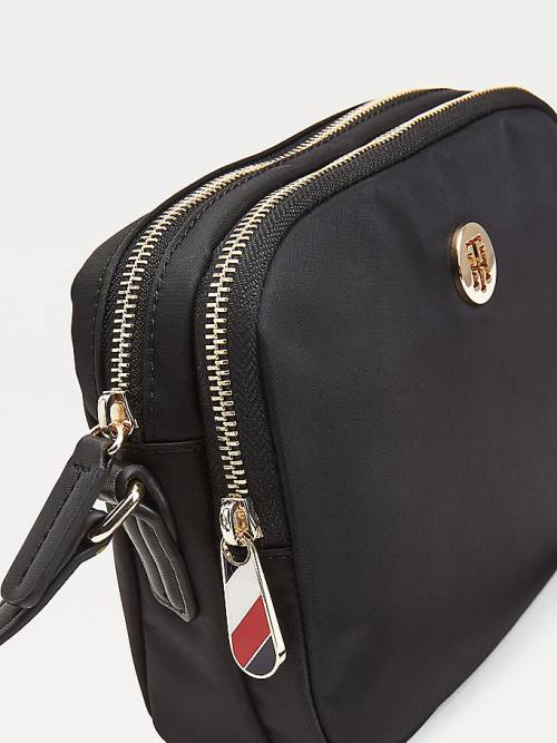 Black Tommy Hilfiger Monogram Recycled Crossover Women's Bags | TH301HSR