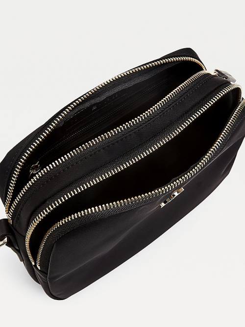 Black Tommy Hilfiger Monogram Recycled Crossover Women's Bags | TH301HSR