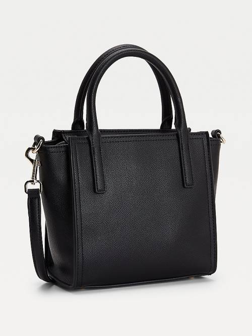 Black Tommy Hilfiger Monogram Small Tote Women's Bags | TH852UZP