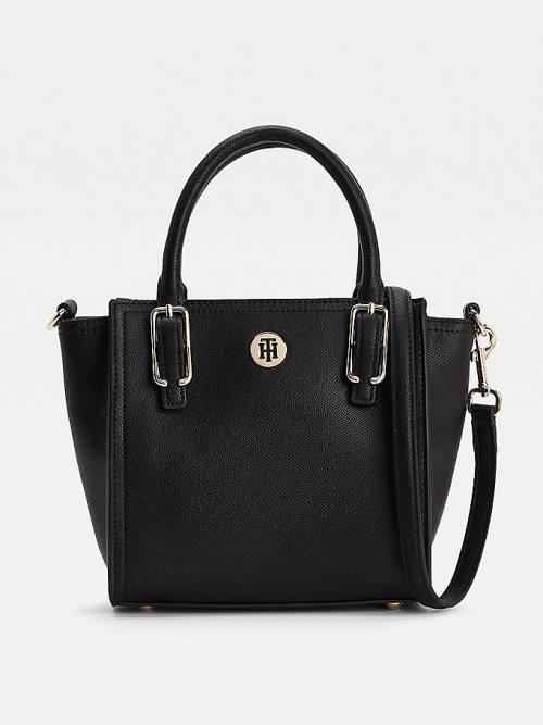 Black Tommy Hilfiger Monogram Small Tote Women\'s Bags | TH852UZP