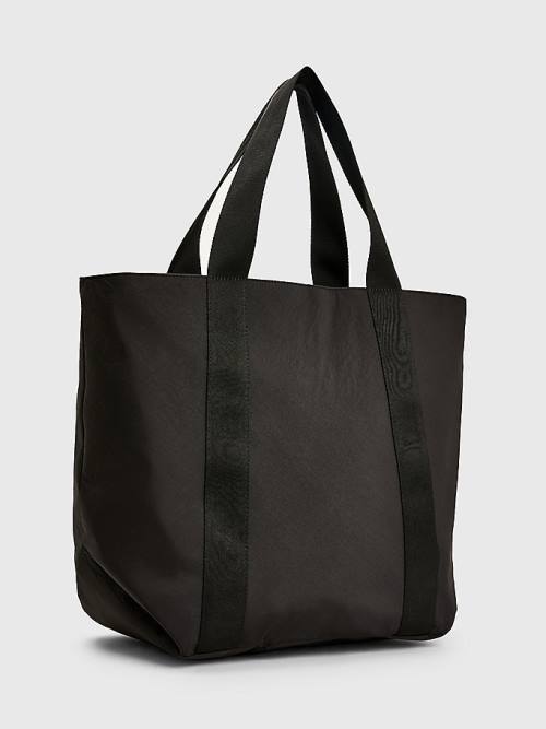 Black Tommy Hilfiger Nylon Tote Women's Bags | TH960QEF