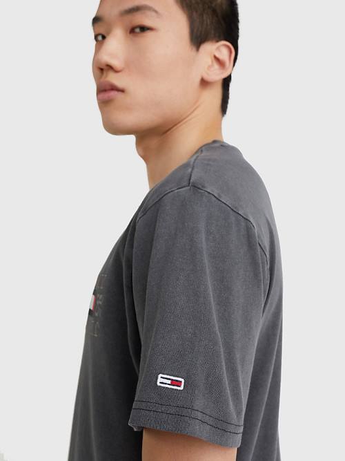 Black Tommy Hilfiger Organic Cotton Boxy Men's T Shirts | TH148AWM