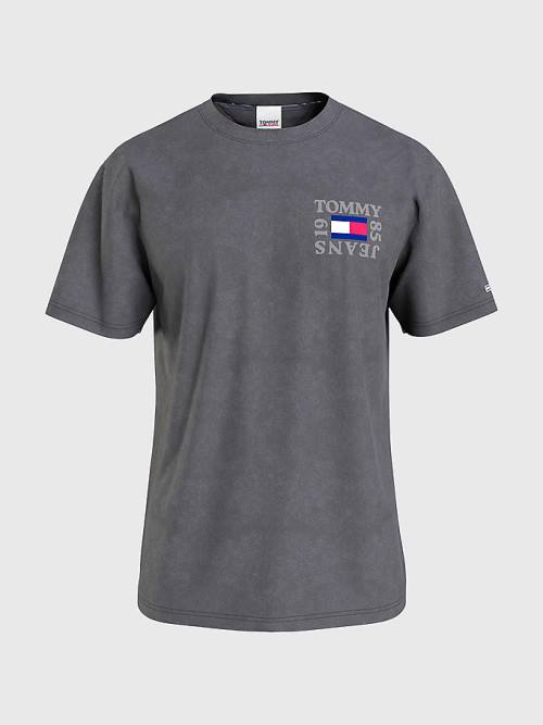 Black Tommy Hilfiger Organic Cotton Boxy Men's T Shirts | TH148AWM