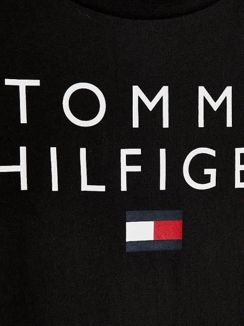 Black Tommy Hilfiger Organic Cotton Logo Boys' T Shirts | TH296WIE