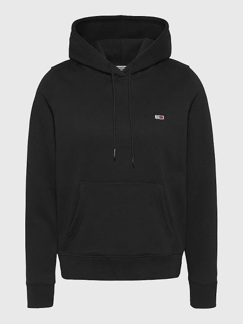 Black Tommy Hilfiger Organic Cotton Regular Fit Women's Hoodie | TH578YLI