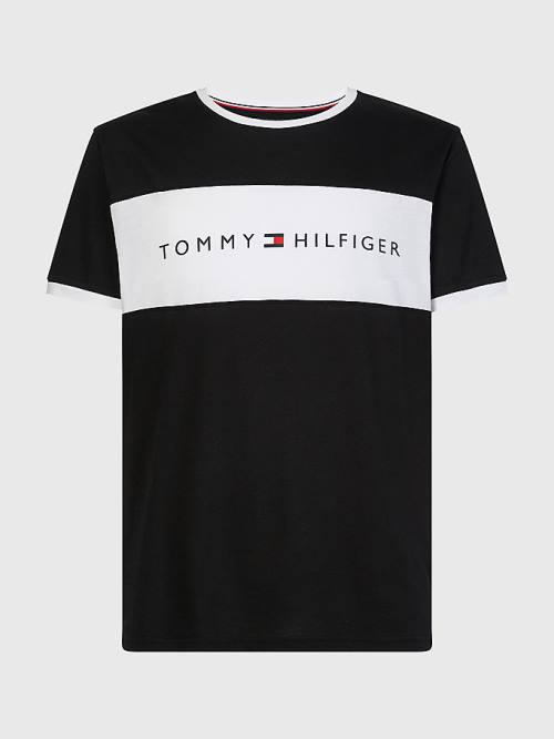 Black Tommy Hilfiger Original Colour-Blocked Logo Men\'s Pyjamas | TH239YKU