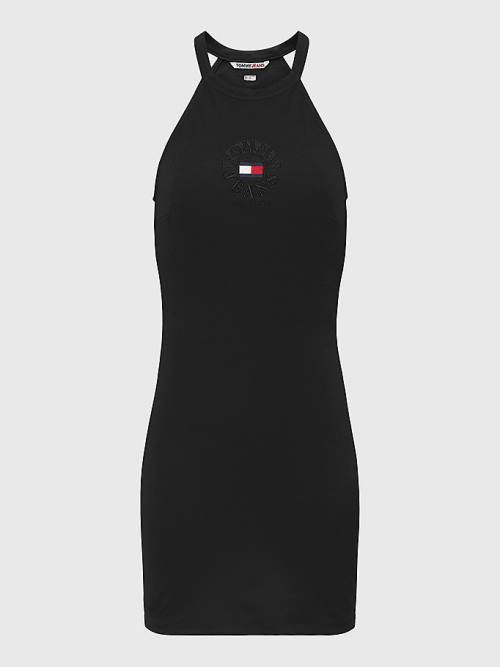 Black Tommy Hilfiger Racerback Bodycon Women's Dress | TH514FWU