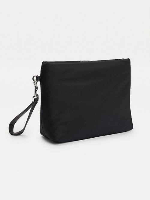 Black Tommy Hilfiger Recycled Monogram Washbag Women's Bags | TH285APV