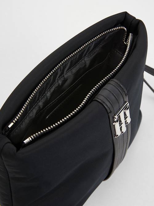 Black Tommy Hilfiger Recycled Monogram Washbag Women's Bags | TH285APV