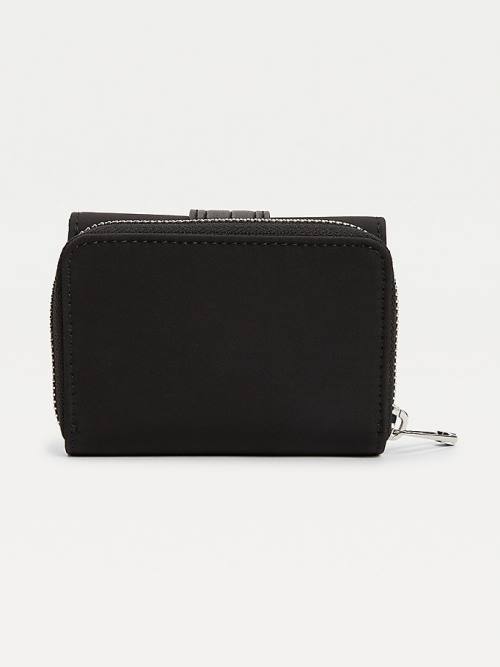 Black Tommy Hilfiger Recycled Monogram Women's Wallets | TH935IPQ