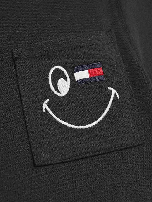 Black Tommy Hilfiger Recycled Smiley Boys' T Shirts | TH059NIA