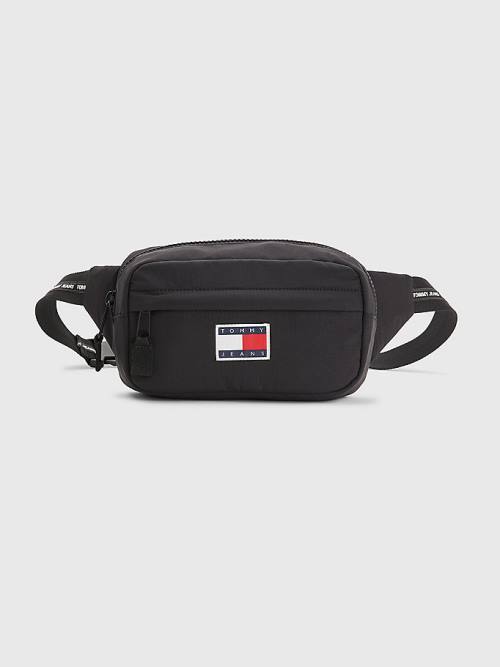 Black Tommy Hilfiger Repeat Logo Bumbag Men\'s Bags | TH073SAK