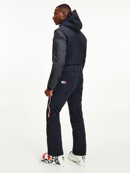 Black Tommy Hilfiger Rossignol Hooded Padded Ski Men's Suits | TH812ASC