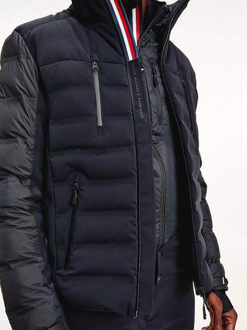 Black Tommy Hilfiger Rossignol Padded Contrast Ski Men's Jackets | TH612NZM