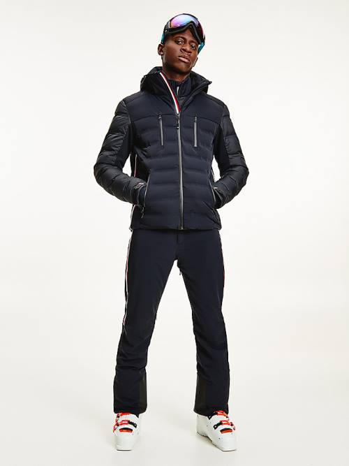 Black Tommy Hilfiger Rossignol Padded Contrast Ski Men\'s Jackets | TH612NZM