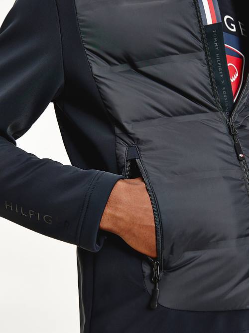 Black Tommy Hilfiger Rossignol Padded Zip-Thru Men's Jackets | TH350NGA