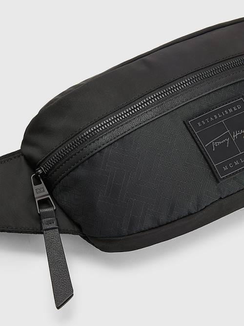 Black Tommy Hilfiger Signature Logo Crossbody Men's Bags | TH520AFH