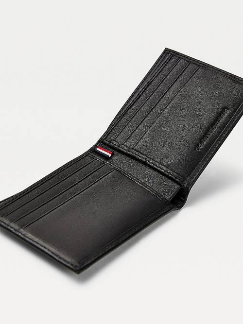 Black Tommy Hilfiger Signature Small Card Men's Wallets | TH304HVA