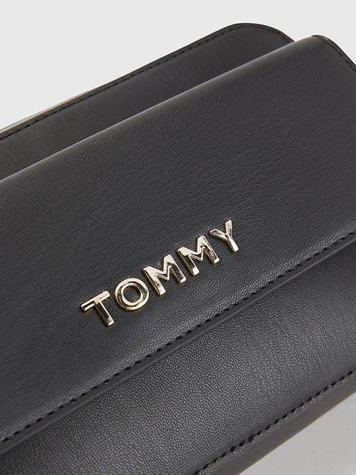 Black Tommy Hilfiger Signature Strap Crossover Women's Bags | TH375MWG