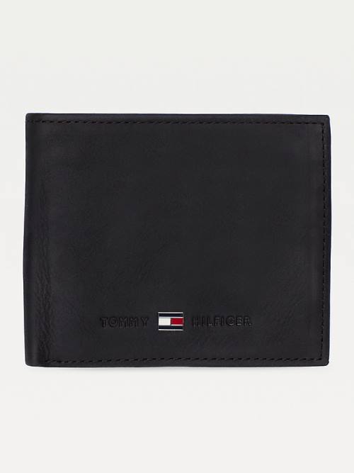 Black Tommy Hilfiger Small Bifold Card Men\'s Wallets | TH548IGT