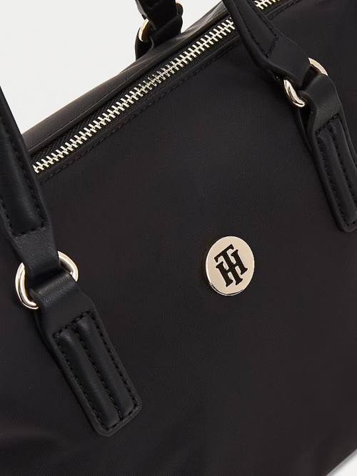 Black Tommy Hilfiger Small Recycled Tote Women's Bags | TH796HXQ