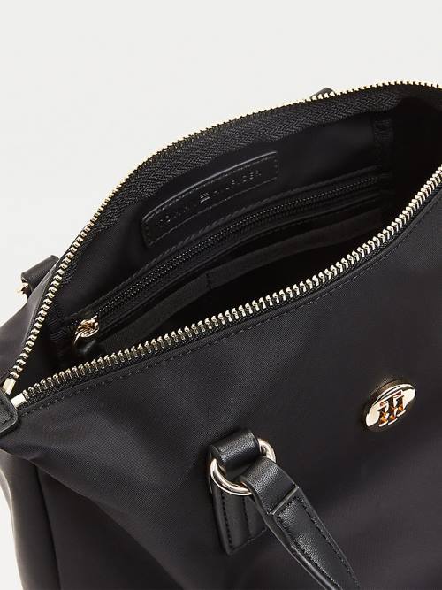 Black Tommy Hilfiger Small Recycled Tote Women's Bags | TH796HXQ