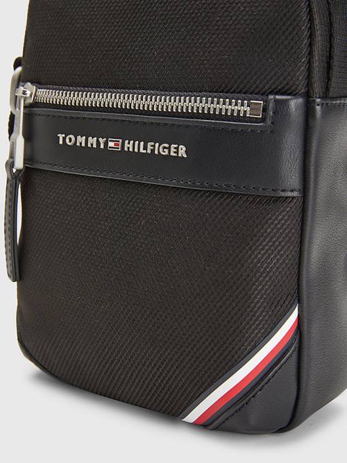 Black Tommy Hilfiger Small Reporter Men's Bags | TH697MEQ