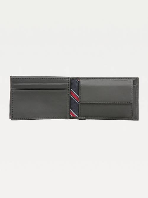 Black Tommy Hilfiger Small Sleek Leather Men's Wallets | TH816YWA