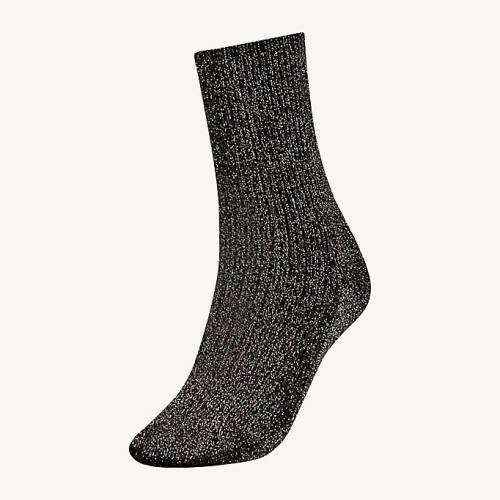 Black Tommy Hilfiger Sparkle Knit Women\'s Socks | TH579OJE