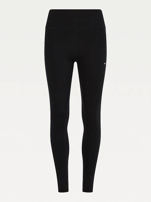 Black Tommy Hilfiger Sport Full Length Graphic Women's Leggings | TH317EAV