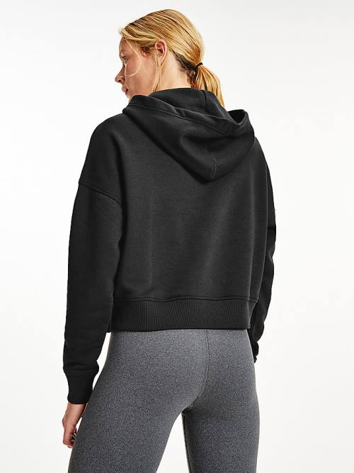 Black Tommy Hilfiger Sport Graphic Women's Hoodie | TH825IUH